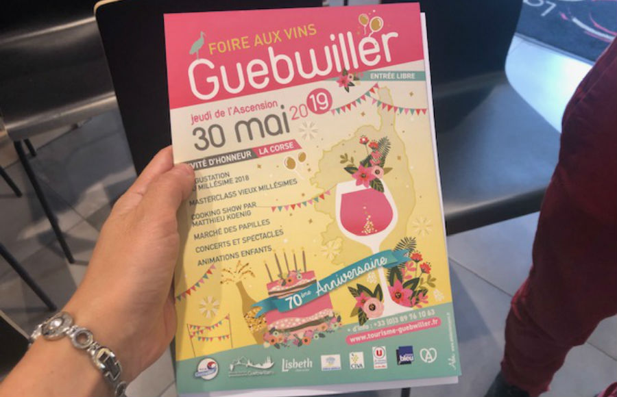 Giebwillerのワイン祭りのチラシ